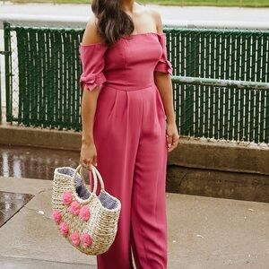 Pink gal meets glam jumpsuit - size 2 petite
